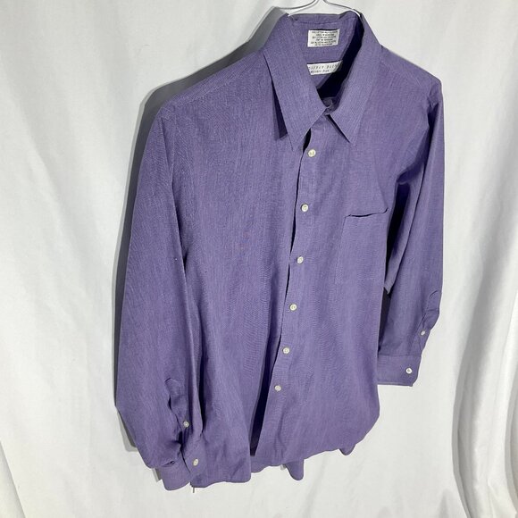 Purple Long Sleeve Sz 16 34/35 Geoffrey Beene Wrinkle Free - Picture 1 of 9